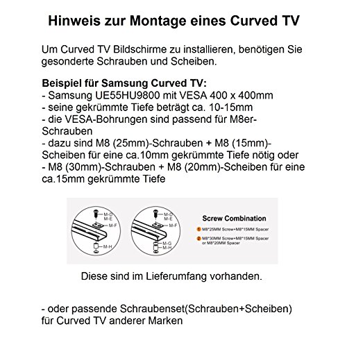 Curved TV Wandhalterung 111N