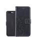 Produktbild Huawei P10 (Nicht Lite) Hülle, Huawei P10 Schutzhülle, Alfort Carving Lederhülle Fashion Design Premium PU Leder Hohe Qualität Tasche Case Cover Kasten Abdeckung Wallet für Huawei P10 5.1"(Nicht Lite) Smartphone Funktion Standfunktion Unterstützte Telefone und Magnetverschluss mit Schmetterling ( Schwarz )