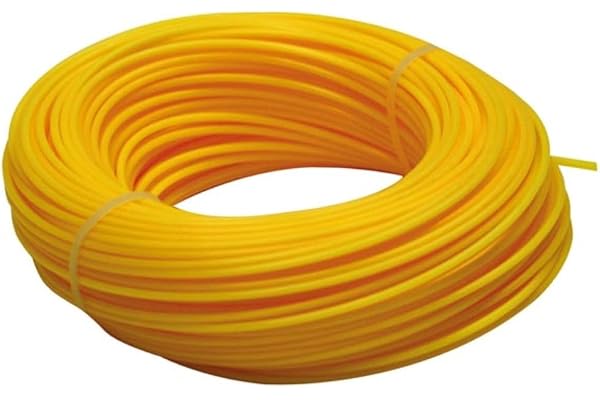 Toolland Fil pour coupe-bordure, nylon, jaune, 2 mm, 100 m