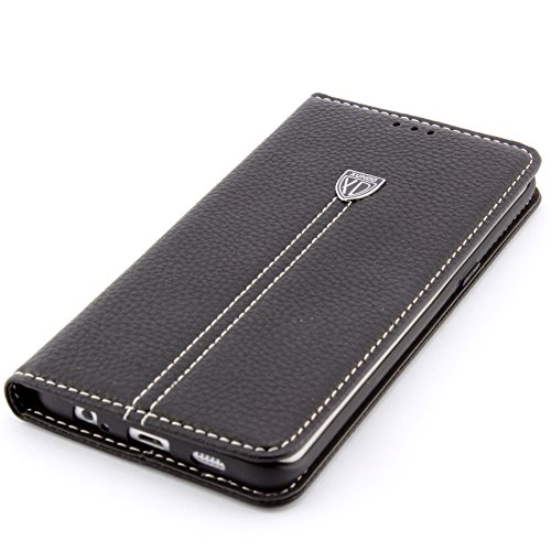 [ J7 (Version 2016) ] Handy Schutz Tasche Noble Series Cover für Samsung Galaxy [ J7 (Version 2016) ] edle Book Style Hülle mit Aufstellfunktion und Kartenfach ScorpioCover schwarz - 4