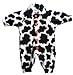 RP1105 CozyBear Cow Print Fleece Romper Suit - age 12 to 18 months