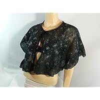 Cape Kurzcape Pelerine schwarz Gothic Steampunk Viktorianisch Umhang Schultertuch