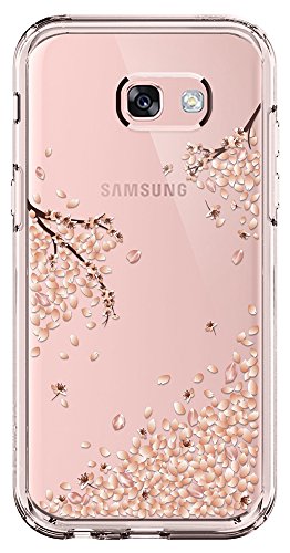 Spigen Carcasa Samsung Galaxy A5 2017  con Dise  o de Flores y Cristal Transparente