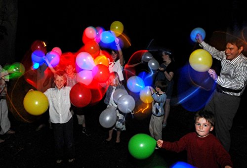 Illooms 34158 – Ballons mit LED Licht Mix, 10er Pack, bunt - 3