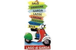 MUYU CRAFT Calamita da frigorifero Lago di Garda Italia souvenir da viaggio decorazione per frigorifero adesivo magnetico collezione artigianale