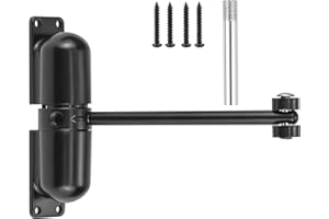SIMDAO Ferme-porte à Ressort de Sécurité, Charnière de Porte Réglable pour Intérieur et Extérieur Ferme-Porte en Alliage de Zinc Facile à Installer Ferme-Porte Automatique 1 Pièce