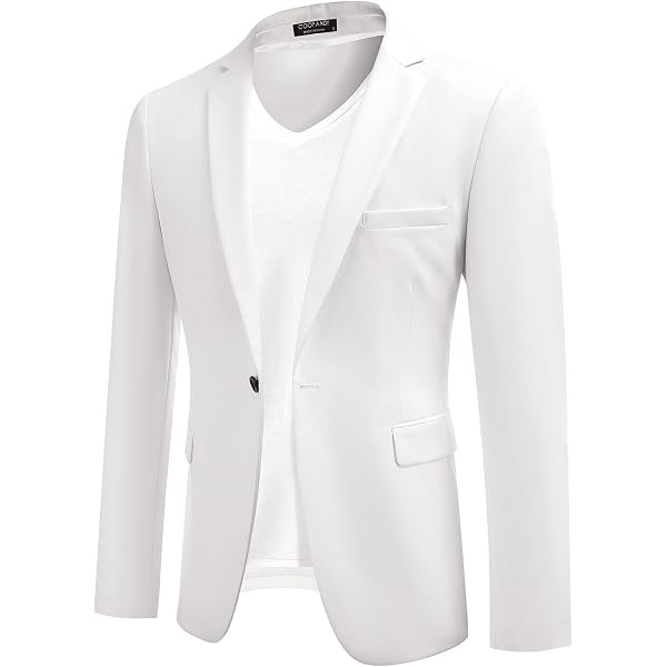 Blazer Homme Décontracté COOFANDY - 1 Bouton, Style Business Casual, Veste De Costume Sportive