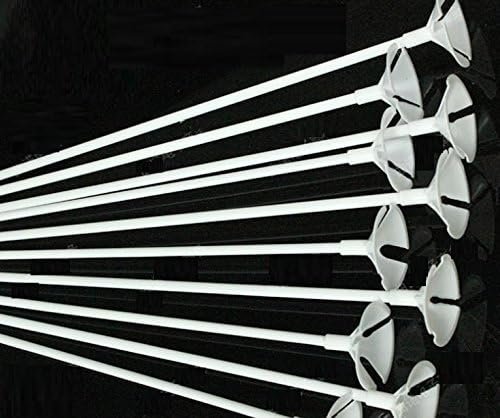 Monicaxin Pack of 100 White Sticks for Balloons auctions with valve for balloons