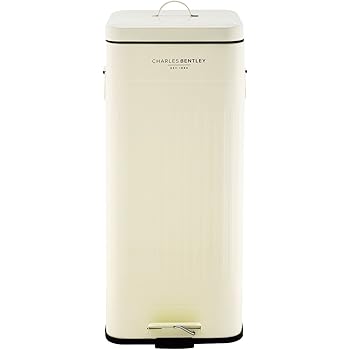 30l Retro Steel Enamelled Waste Rubbish Kitchen Pedal Bin