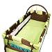Baby Bed Travel Cot (Green/Turquoise) Portable Child Furniture with Toys 0-36 months