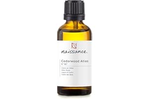 ‎NAISSANCE Naissance Zedernholzöl, Atlas (Nr. 187) - 50ml - 100% Naturreines Zedernholz Ätherisches Öl für Naturkosmetik, Aromatherapie, Duftlampe - Duftöl für Aroma Diffuser