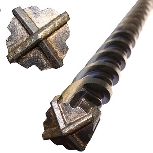 SDS+ Plus Hammerbohrer Betonbohrer Steinbohrer Beton Vierfachschneide Bohrer (Ø 24, 600 Millimeter)