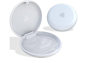 ARGOMAX Puszka na aparat ortodontyczny Dento Box puszka na szynę (również na szynę do zagryzania, szyna na chrząszcze), 2 sztuki KFO Box (biała)