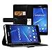 Produktbild EasyAcc Sony Xperia Z2 Hülle Wallet Case Handytasche Handycover Flip Cover Ledertasche Lederhülle Schutzhülle Hüllen Hülle Tasche mit Standfunktion für Sony Xperia Z2