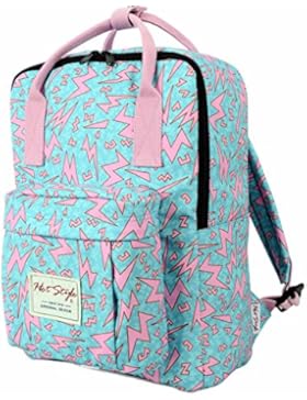 HotStyle Rucksack für Mädchen - Wasserdichte Vintage Reiserucksack für Laptop 14 zoll
