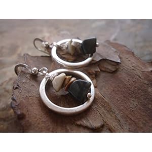 ♥ NATURSTEINE IM RING ♥ Ohrringe mit Steinen