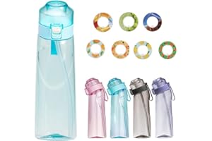 AILLSA Sports Air Water Bottle BPA Free,650ml Starter up Set Drinking Bottles with 7 Fruit Flavour Pods Scented For Flavouring 0 Sugar, 0 Calorie (blue)