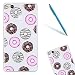 Produktbild P9 Lite Handytasche in Silikon,CLTPY [Kratzfeste] [Stoßfest] Transparent Klar Malerei Muster Design Bumper Cover für Huawei P9 Lite,Ultra Dünn Super Leicht [Perfekt Passen] Soft Gel TPU Schutzhülle für Huawei P9 Lite - Donuts + 1x Stylus