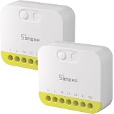 SONOFF MINI Duo-L Interruptor Zigbee &ndash; Sin neutro, Zigbee 3.0, 2 canales, 16A, compatible con Alexa/Google Home, temporizador