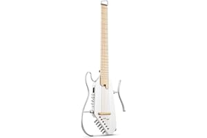 Donner HUSH I PRO - Chitarra acustica elettrica da viaggio, con diverse modalità di effetto, kit di auricolari, custodia, tracolla, cavo di ricarica