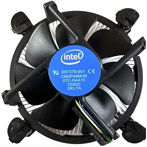 DooBuy Processor Cooling Fan for i3/i5/i7 LGA115x CPU Fan E97379 003 Core i3 i5 i7 Socket 1150 1155 1156 4-Pin Connector CPU Cooler with Aluminium Heatsink and 3.5-Inch Fan for Computer