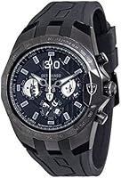 DETOMASO Adrenaline Junkie Men's Quartz Watch with Black Dial Analogue Display and Black Silicone Bracelet Dt-Yg103-E