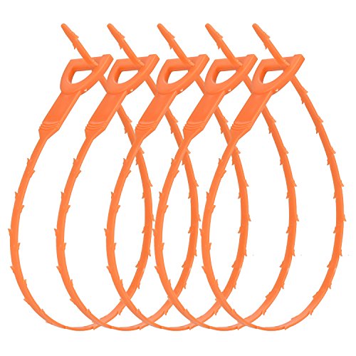 eLander Haar Abfluss verstopfen Remover [5er Pack] ablassen Snake Equipment / Auger-Typ Reinigungswerkzeug, Ideal für Küche, Bad und Ausgussbecken, Badewannen und Duschen