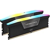 ذاكرة الوصول العشوائي CORSAIR Vengeance RGB DDR5 48 جيجابايت (2 x 24 جيجابايت) 6000 ميجا هرتز CL36 Intel XMP icUE ذاكرة كمبيوتر متوافقة - أسود (CMH48GX5M2E6