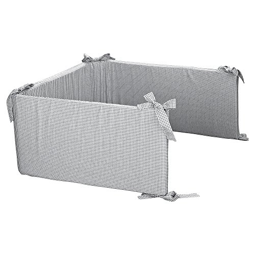 Sugarapple Nestchen & Bettumrandung in über 35 Stoffen mit stabilem Schaumstoffkern und abnehmbarem Bezug, Länge 200 cm für Baby & Kinderbetten, 100% Baumwolle, Oeko Tex 100, Made in Germany