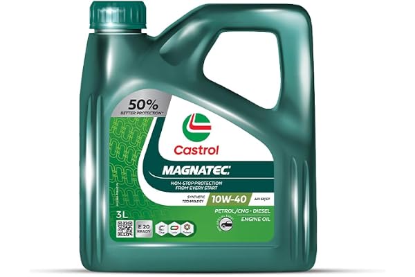 Castrol MAGNATEC 3382513 10W-40 API SN Part-Synthetic Engine Oil for Petrol Cars (3 L)