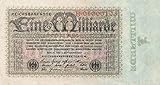  Generische Deutsches Reich Rosenbg: 111a, Reichsdruckerei leicht gebraucht (II) 1923 1 Milliarde Mark (Banknoten für Sammler)