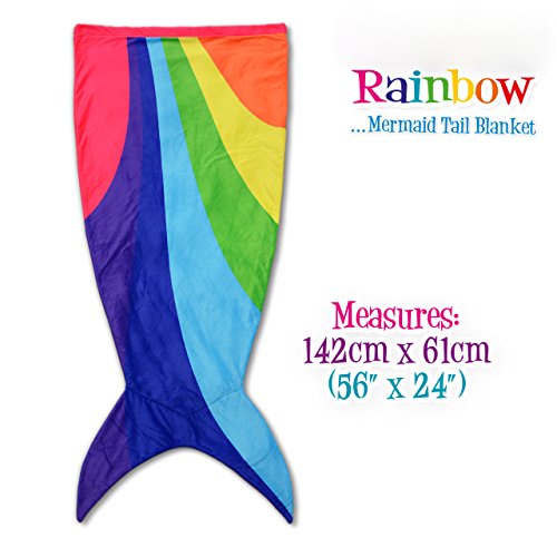 Snug Rug Rainbow Meerjungfrau Schwanz Super Weiche Qualität Mink Fleece Decke, Mehrfarbig - 6