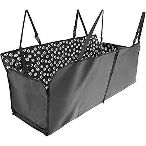 Chiguo Cane Copertura per Auto Sedile Posteriore Impermeabile Universale Doppio Zip Viaggio Accessori Auto Coprisedile per Cani Animali Domestici (Doppio sedile)