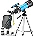 Produktbild Moutec Kind Teleskop 70mm Apeture Travel Scope 400mm AZ Halterung - mit Stativ & Finder Scope - Ideal für Kinder und Anfänger pädagogische und Geschenk- Zeige Mond und Planet (70400)