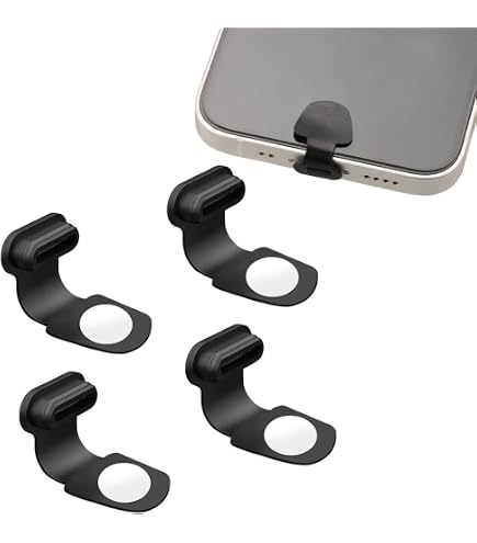 5 Bouchons Anti-poussière Lightning Pour IPhone 13 Et Modèles Antérieurs – Noir Silicone