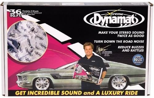 Dynamat 10455 18" x 32" x 0.067" Thick Self-Adhesive Sound Deadener with Xtreme Bulk Pack, (Set of 9)