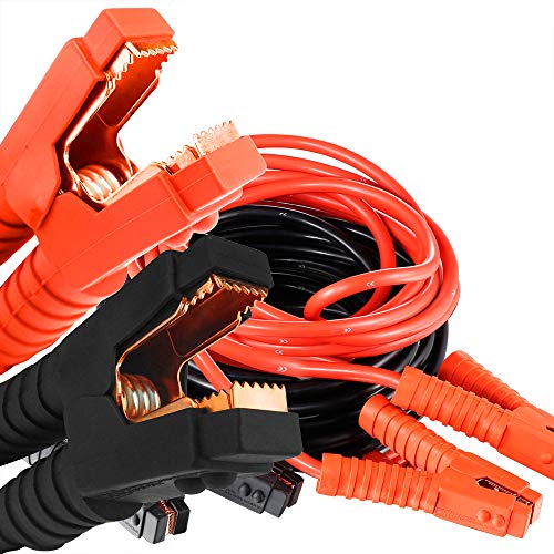 Auto Jumper Cables 1 Medidor 1200 Amp 20 ft Heavy Duty - cables de arranque, para coche Van Camión Gasolina/Diesel Motores de automoción