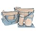 SODIAL(R) 5pcs Baby Changing Diaper Nappy Bag Mummy Shoulder Handbag Set Sky Blue