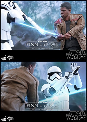 Hot Toys HT902626 1:6 Scale Finn and First Order Riot Control Storm Trooper Set Star Wars The Force Awakens Figure