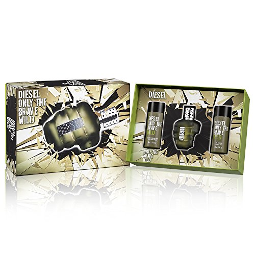 Diesel ONLY THE BRAVE WILD Gift Set: 50ml EDT Spray, 50ml Shower Gel, 50ml Aftershave Balm