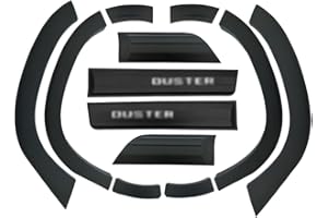 apline Kompatybilny z Dacia Duster 2018-2024 Nadkola Osłona zderzaka Błotniki i ochrona pojazdu Boczne paski ochronne do samochodu Nadwozie Zestaw czarny