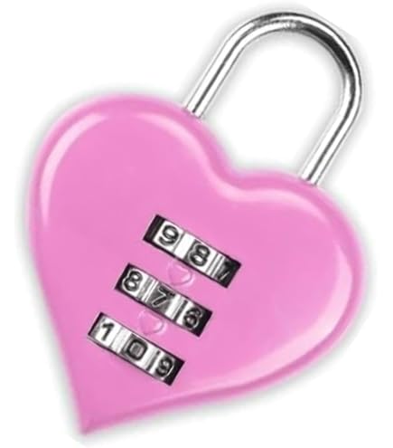 Mini Love Heart Lock,Red Heart Padlock, Mini Code Lock,Bags/Suitcase/Lockers /Backpacks/Jewelry Boxes Wire Rope 3-Digit Code Combination Padlock For Travel - View #10