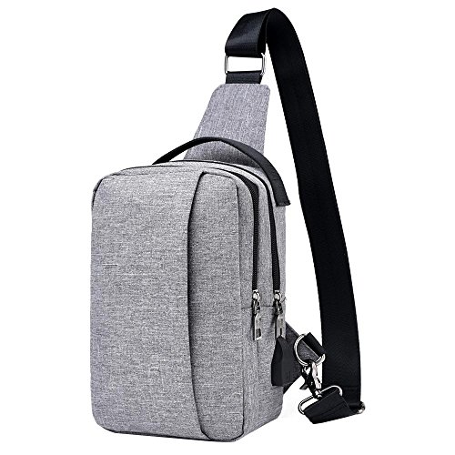 Preisvergleich Produktbild Pawaca Sling Schulterrucksack Rucksack Canvas Umhängetasche Daypack Crossbag Kamerarucksack für Outdoorsport,Wandern,Reisen,Schule