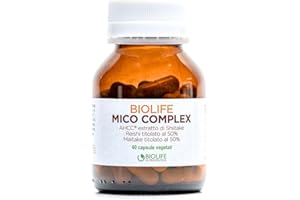 BIOLIFE NUTRACEUTICA Biolife Mico Complex | AHCC Authentic + Reishi Titolato al 50% + Maitake titolato al 50% | 60 Capsule vegetali | Vegano