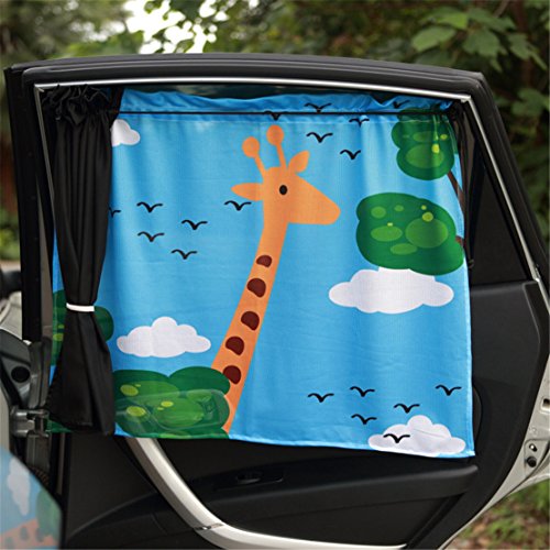 Chilsuessy 2 Stk Sonnenschutz Auto Universal Baby Sonnenblende Schutz für Kinder in Babyschale, Seitenscheibe Autosonnenschutz - 2