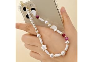 PTNKUIIY Böhmische Anti-Verlorene Handykette, Vintage Acryl Handy Charm Perlen Bunt Handykette Telefon Lanyard Handschlaufe Perlen Strap Telefon Anhänger Handy Schmuck Hängen Chian für Frauen