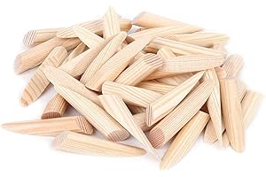 REDXIAO 50pcs Wooden Pocket Hole Plug, Wooden Dowels Rods Woodworking Screws Pins Kit Pine Wood Plugs for Inclined Hole Various for Grooved Fluted, Craft, DIY, Carpentry, Furniture
