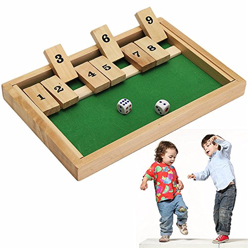 Preisvergleich Produktbild ZYCkeji Schön Traditionelle Pub Board Würfel Spiel, Holzkiste Spielzeug für Kinder Lernspielzeug