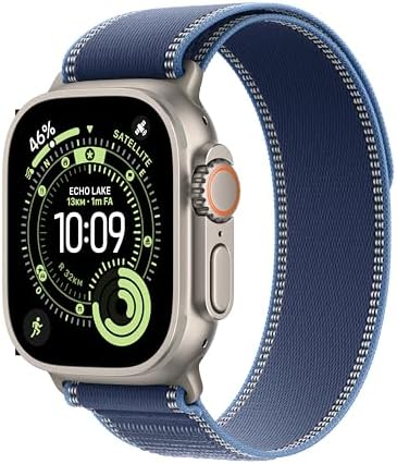 Apple Watch Ultra 3 GPS + Cellular, Cassa 49 mm in titanio naturale con Trail Loop blu/blu acceso - M/L
