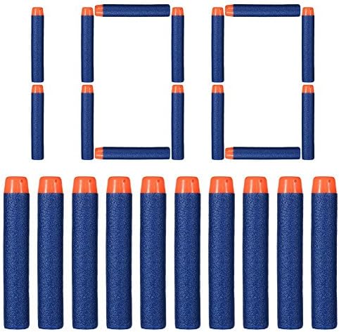 100 Pcs 7.2cm Refill Foam Darts Bullet for Nerf N-strike Elite Series Blasters Kid Nerf Toy Gun Refill Pack Blue